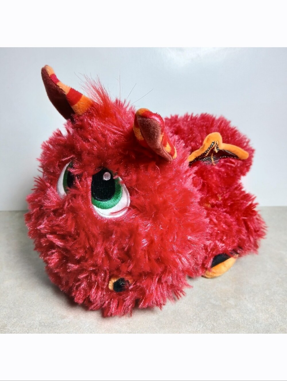 Stuffies Baby Blaze Red Dragon 10" Plush Stuffed Zipper Mouth Magnetic 2014
